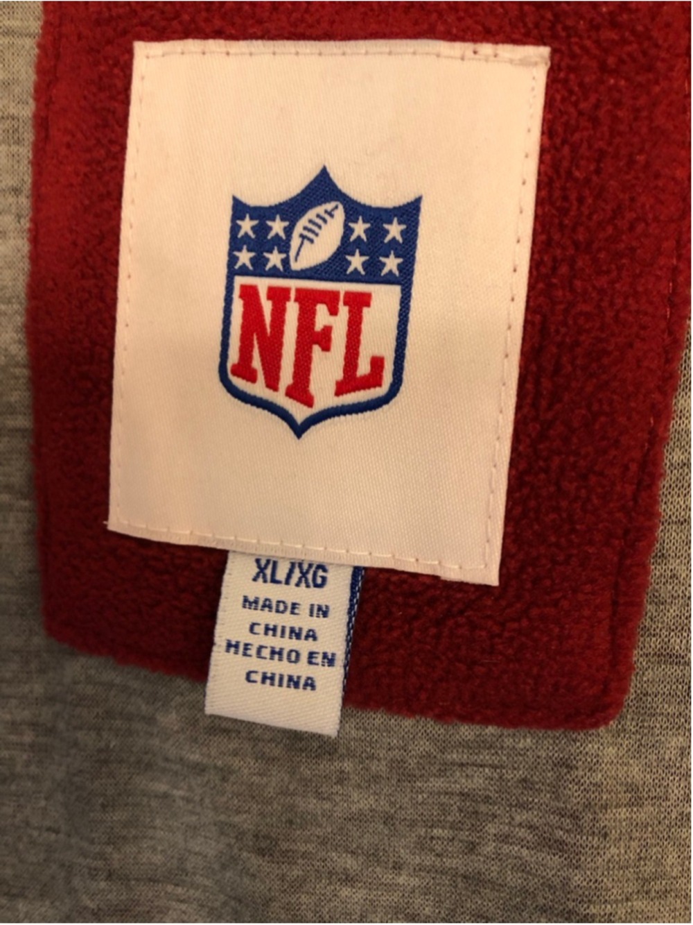 Size XL NFL Washington Redskins Zip Fleece Jacket Vintage Historic Retired Logo - Picture 4 of 12